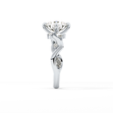 Round Twig Pave Lab Grown Diamond Engagement Ring
