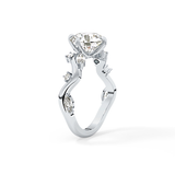 Round Twig Pave Lab Grown Diamond Engagement Ring