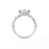 Round Twig Pave Lab Grown Diamond Engagement Ring