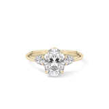 Oval Three Stone Lab Grown Diamond Engagement Ring