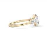 Oval Three Stone Lab Grown Diamond Engagement Ring