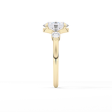 Oval Three Stone Lab Grown Diamond Engagement Ring