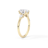 Oval Three Stone Lab Grown Diamond Engagement Ring