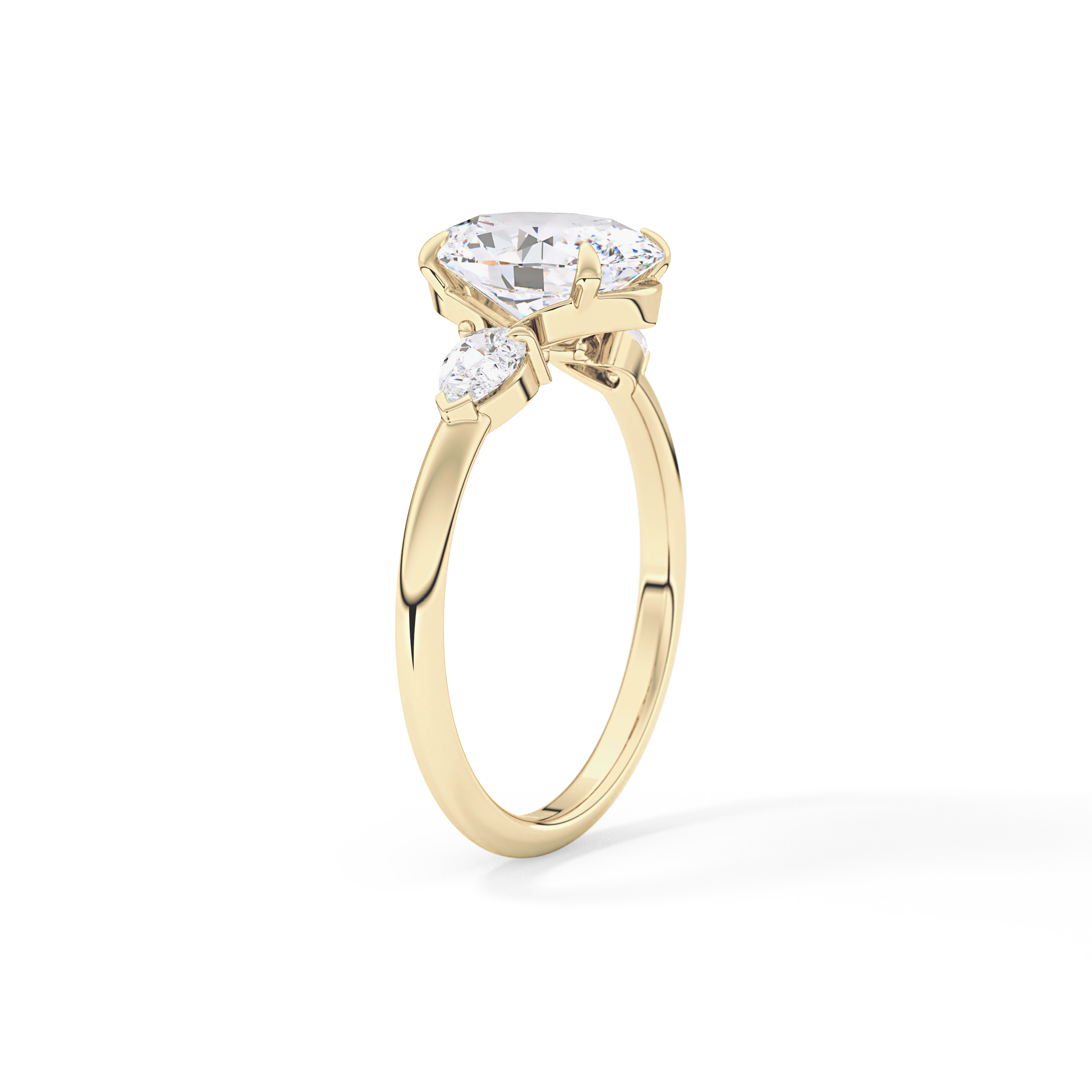 Oval Three Stone Lab Grown Diamond Engagement Ring