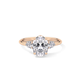 Oval Three Stone Lab Grown Diamond Engagement Ring