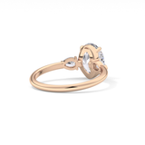 Oval Three Stone Lab Grown Diamond Engagement Ring
