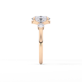 Oval Three Stone Lab Grown Diamond Engagement Ring