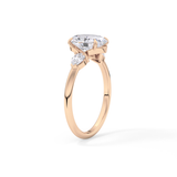 Oval Three Stone Lab Grown Diamond Engagement Ring