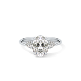 Oval Three Stone Lab Grown Diamond Engagement Ring