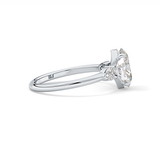 Oval Three Stone Lab Grown Diamond Engagement Ring