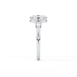 Oval Three Stone Lab Grown Diamond Engagement Ring