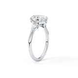 Oval Three Stone Lab Grown Diamond Engagement Ring