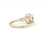 Round Three Stone Lab Grown Diamond Engagement Ring