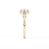 Round Three Stone Lab Grown Diamond Engagement Ring