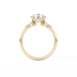Round Three Stone Lab Grown Diamond Engagement Ring
