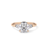 Round Three Stone Lab Grown Diamond Engagement Ring