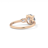 Round Three Stone Lab Grown Diamond Engagement Ring