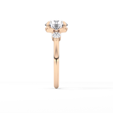 Round Three Stone Lab Grown Diamond Engagement Ring