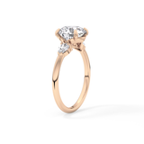 Round Three Stone Lab Grown Diamond Engagement Ring