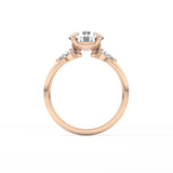 Round Three Stone Lab Grown Diamond Engagement Ring
