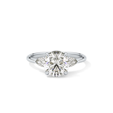 Round Three Stone Lab Grown Diamond Engagement Ring