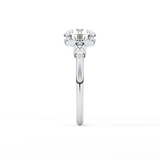 Round Three Stone Lab Grown Diamond Engagement Ring
