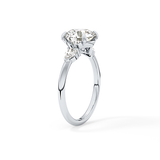 Round Three Stone Lab Grown Diamond Engagement Ring