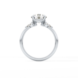 Round Three Stone Lab Grown Diamond Engagement Ring
