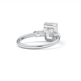 Emerald Three Stone Lab Grown Diamond Engagement Ring