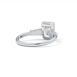 Emerald Three Stone Lab Grown Diamond Engagement Ring