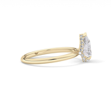 Pear Hidden Halo Lab Grown Diamond Engagement Ring