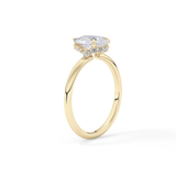 Pear Hidden Halo Lab Grown Diamond Engagement Ring