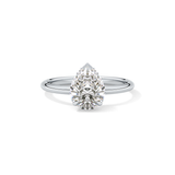 Pear Hidden Halo Lab Grown Diamond Engagement Ring