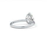 Pear Hidden Halo Lab Grown Diamond Engagement Ring