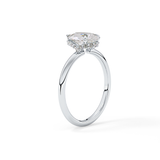 Pear Hidden Halo Lab Grown Diamond Engagement Ring