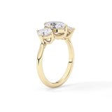 Oval Three Stone Lab Grown Diamond Engagement Ring