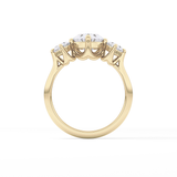 Oval Three Stone Lab Grown Diamond Engagement Ring