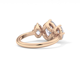 Oval Three Stone Lab Grown Diamond Engagement Ring