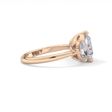 Oval Three Stone Lab Grown Diamond Engagement Ring