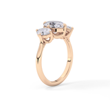 Oval Three Stone Lab Grown Diamond Engagement Ring