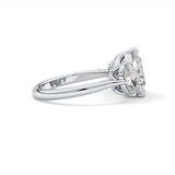 Oval Three Stone Lab Grown Diamond Engagement Ring