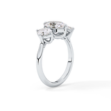 Oval Three Stone Lab Grown Diamond Engagement Ring