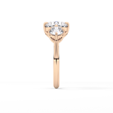 Round Three Stone Lab Grown Diamond Engagement Ring
