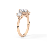 Round Three Stone Lab Grown Diamond Engagement Ring