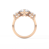 Round Three Stone Lab Grown Diamond Engagement Ring