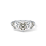 Round Three Stone Lab Grown Diamond Engagement Ring