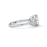 Round Three Stone Lab Grown Diamond Engagement Ring