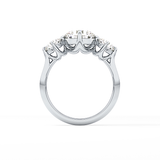 Round Three Stone Lab Grown Diamond Engagement Ring