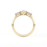 Cushion Three Stone Lab Grown Diamond Engagement Ring