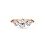 Cushion Three Stone Lab Grown Diamond Engagement Ring